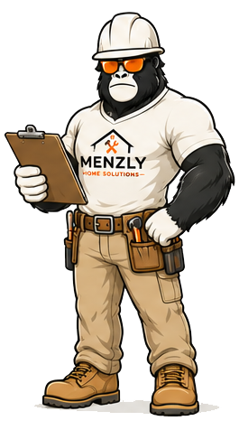 Menzly mascot reviewing a project clipboard